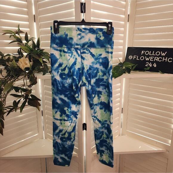 WILDFOX TIE DYE BLUE LEGGINGS MED - Picture 7 of 9
